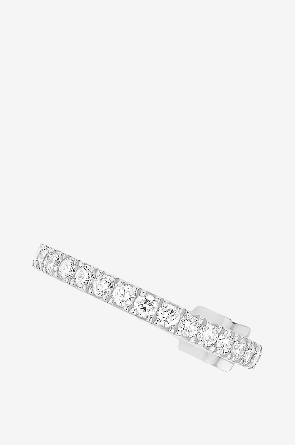 Gatsby white gold and diamond central ear cuff