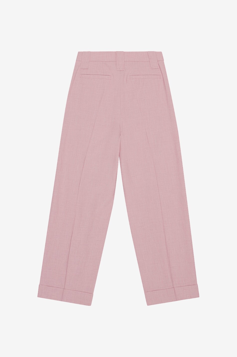 GANNI Drapey tailored wide-leg trousers Women PINK 2
