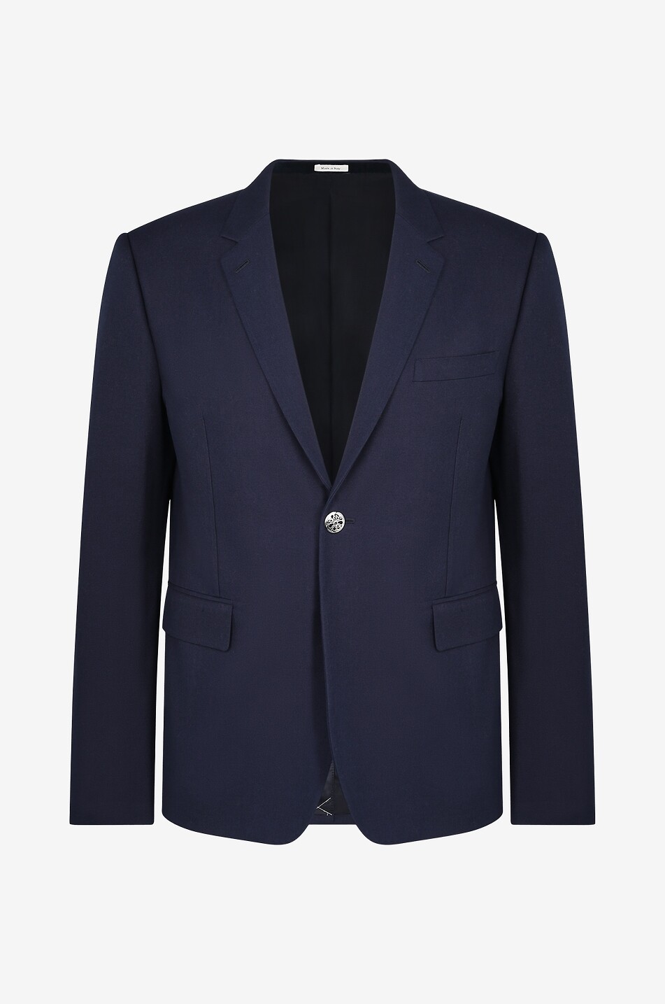 Einreihiger Slim-Fit-Blazer aus Bio-Baumwolle