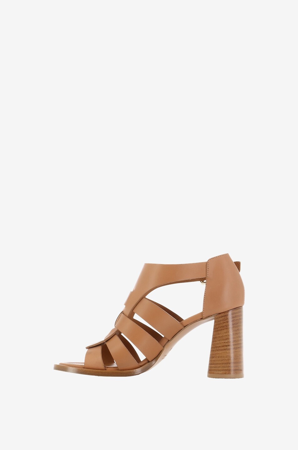 Sandales à talon carré en cuir lisse Jackson 85