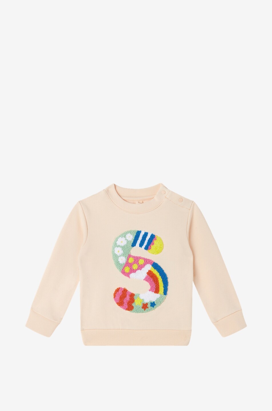 STELLA McCARTNEY KID Sweat-shirt bébé à col rond Patchwork S Bébé ROSE 1