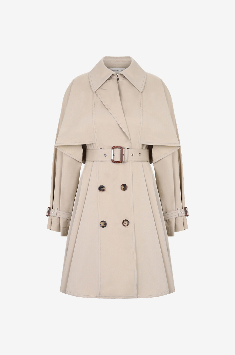 Trench esprit robe patineuse en gabardine