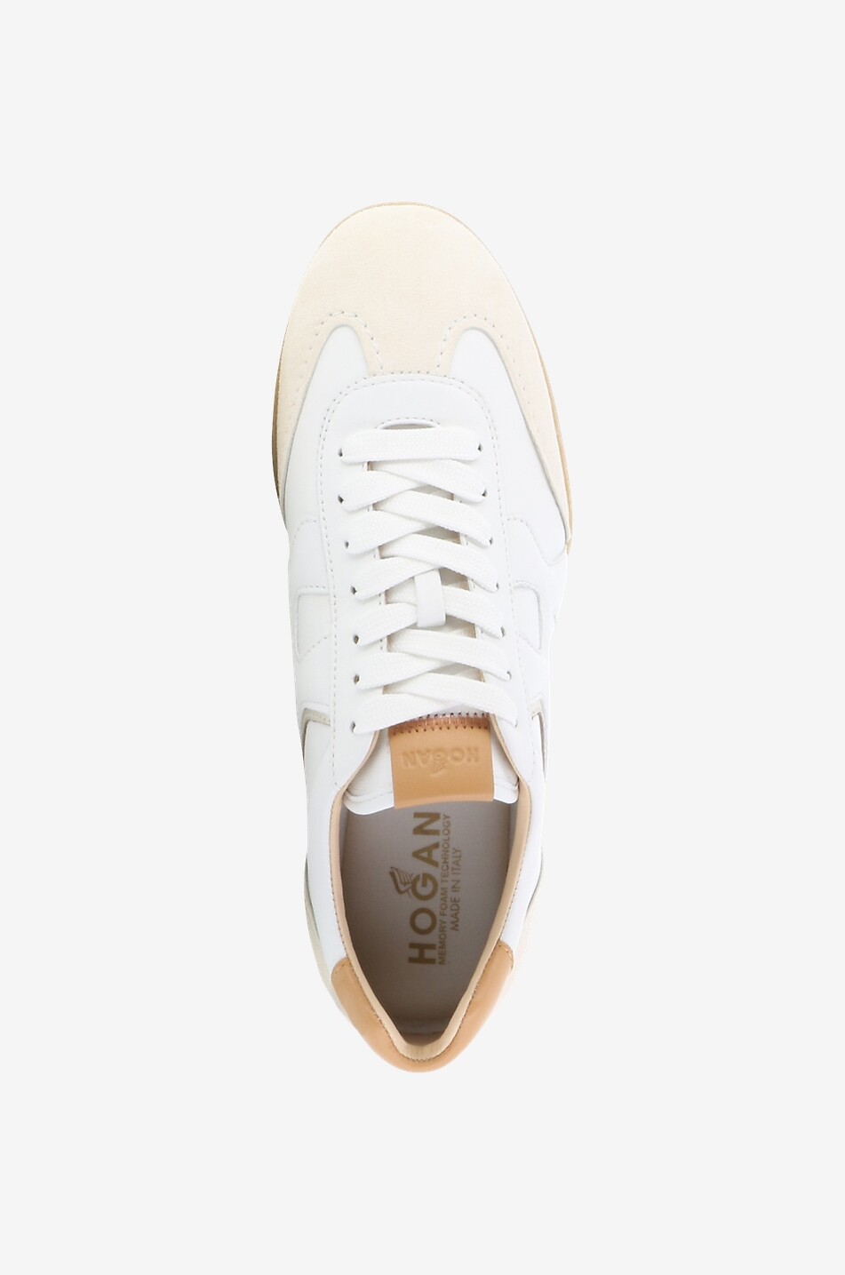 HOGAN Niedrige Schnürsneakers aus Nappa- und Wildleder Olympia-Z Damen CREMEFARBEN 5