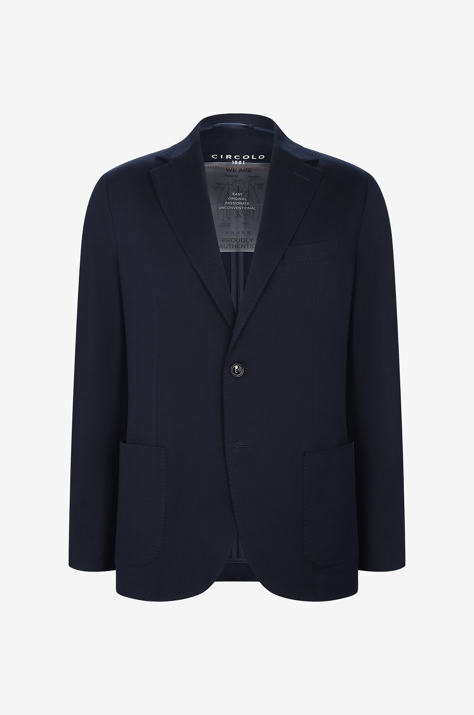 CIRCOLO 1901 Einreihiger Baumwollpiqué-Blazer Herren DUNKELBLAU 1