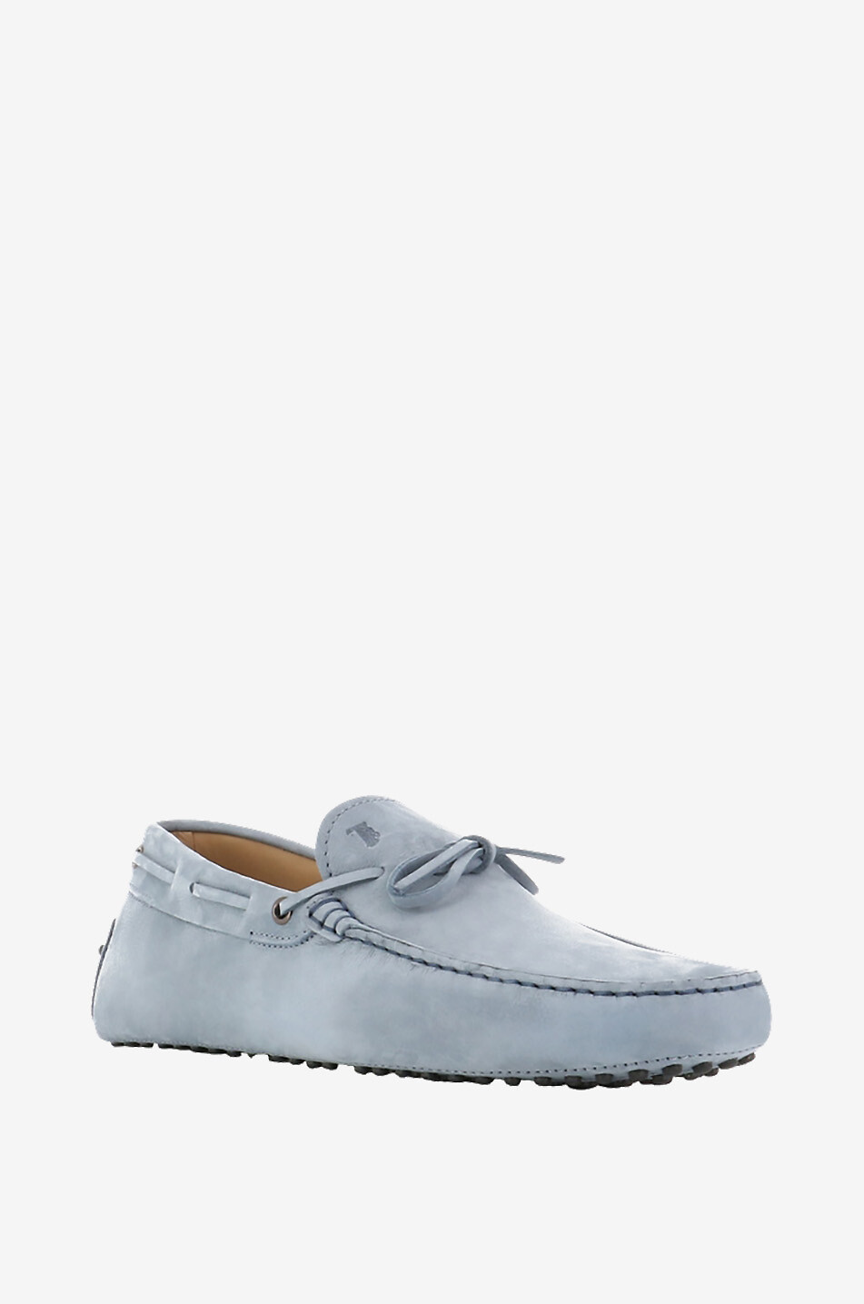 TOD'S Mocassins en cuir nubuck Gommino Homme BLEU CLAIR 1