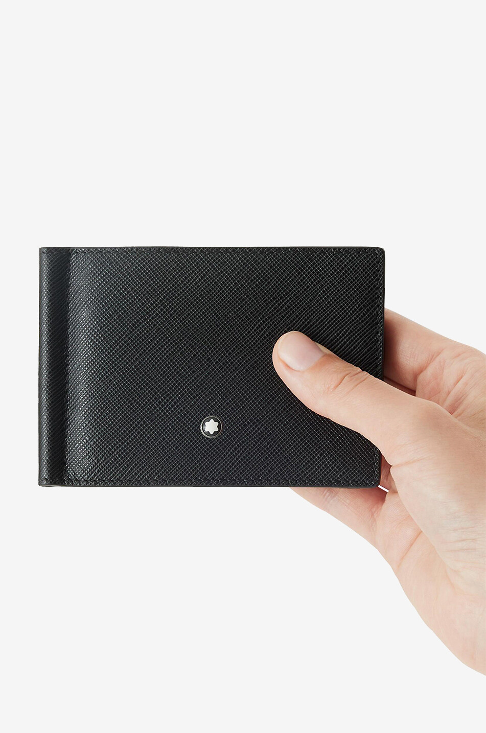 MONTBLANC Saffiano-Leder-Brieftasche mit Geldscheinklammer Sartorial 6cc Herren SCHWARZ 3