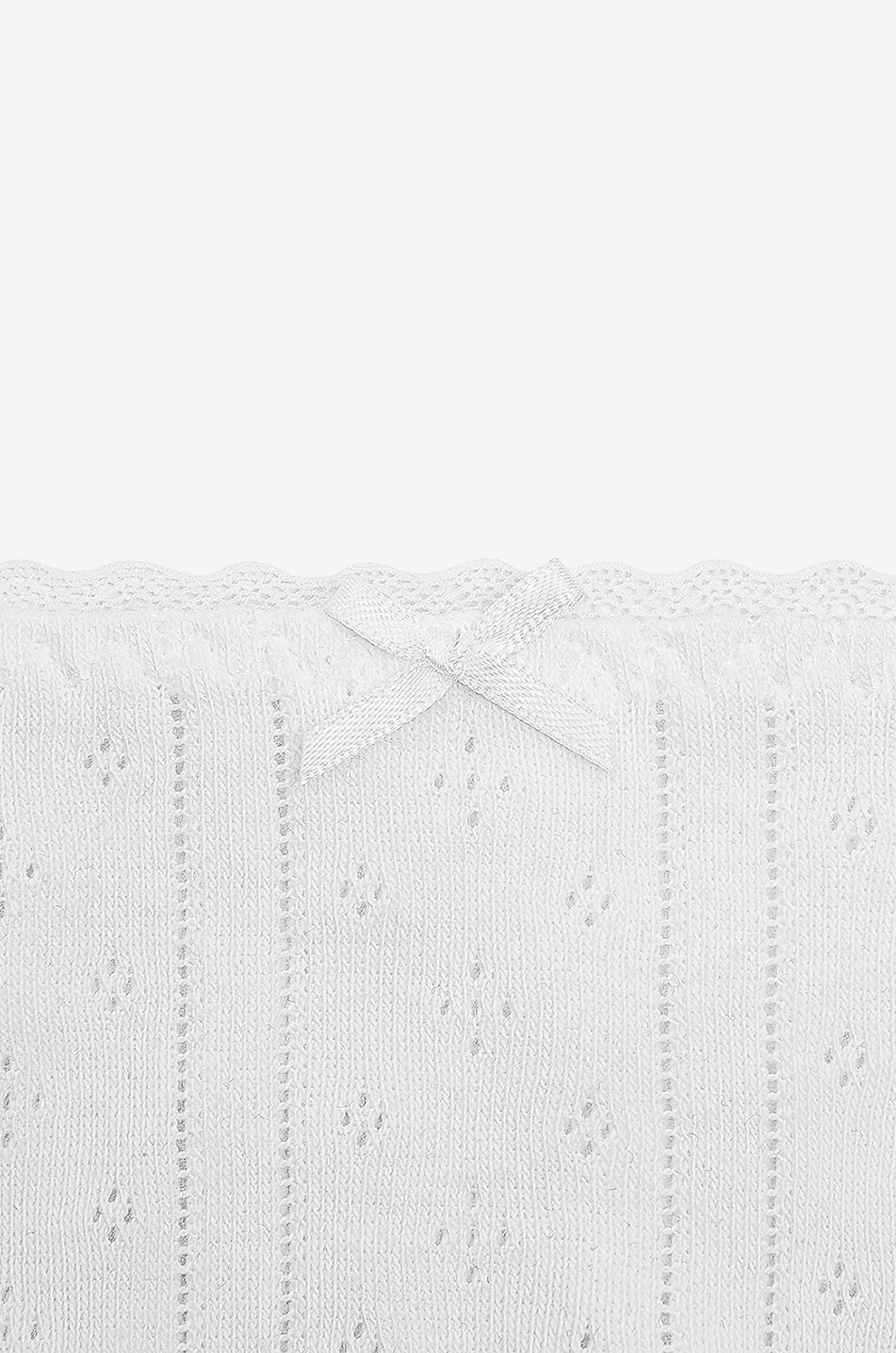 COU COU Culotte en coton bio et dentelle The Low Rise Pointelle Femme BLANC 5