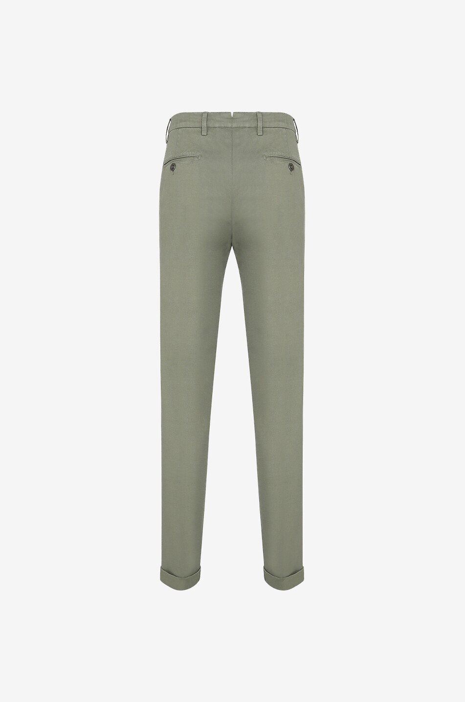 B SETTECENTO Cotton and linen chinos Men MEDIUM GREEN 2