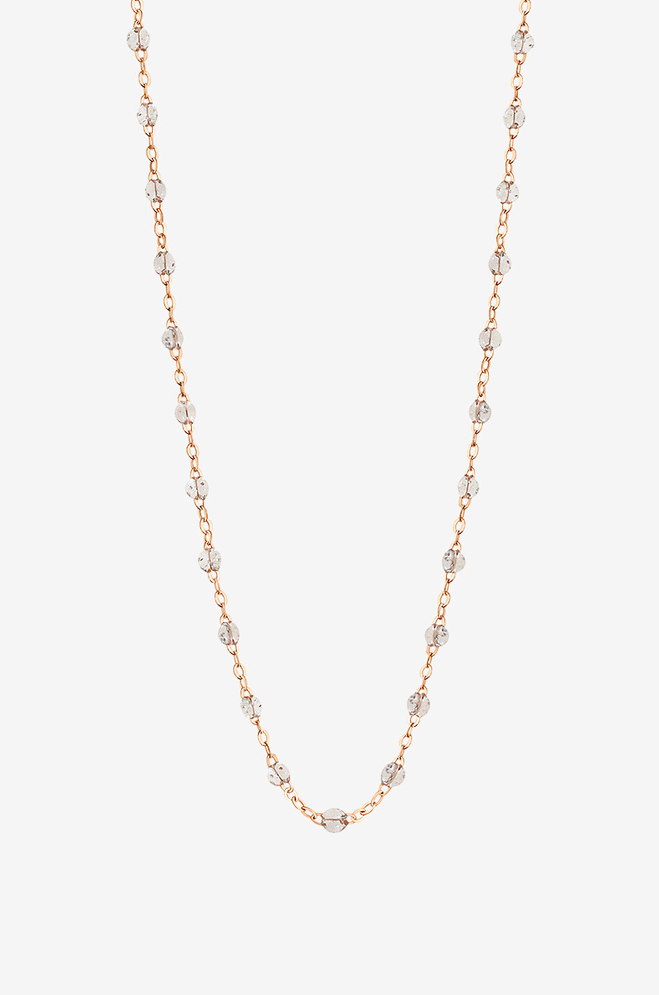 Collier en or rose et perles de résine Classique Gigi Sparkle