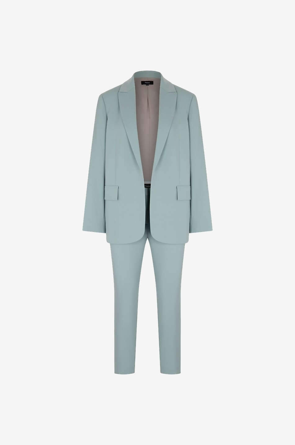 THEORY Treeca Admiral Crepe cropped slim fit trousers Women LIGHT GREEN 4