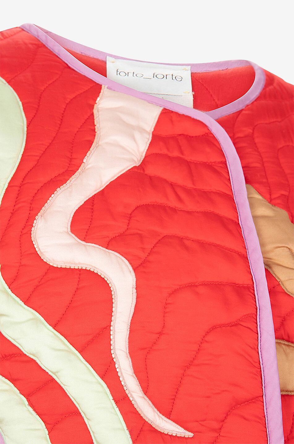 Gesteppte bestickte Bomberjacke im Quilt-Stil