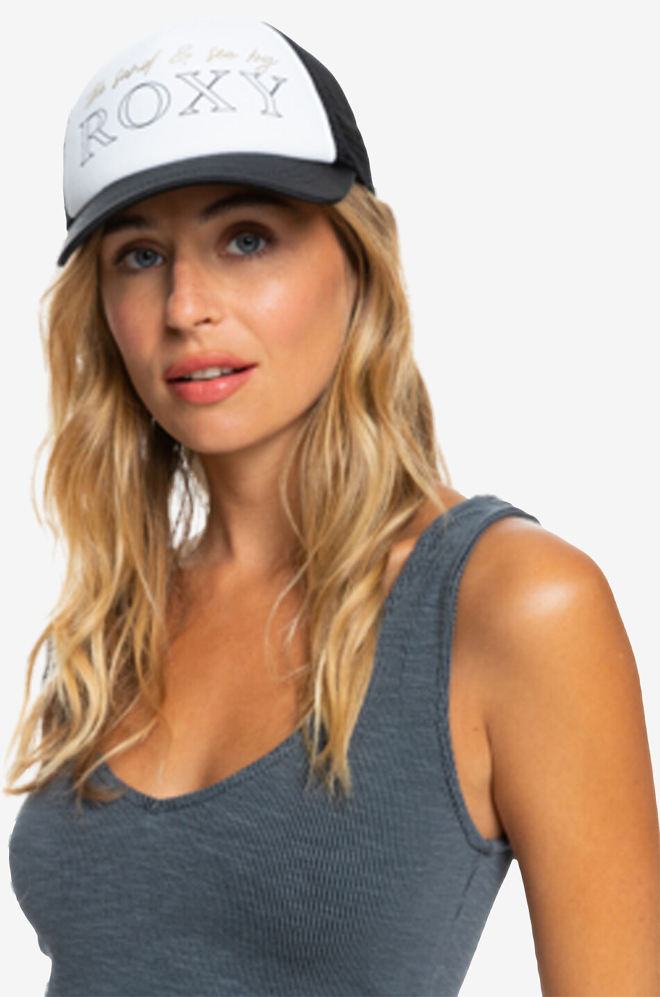 ROXY Casquette en mesh et nylon Your First Trip Femme GRIS FONCÉ 3