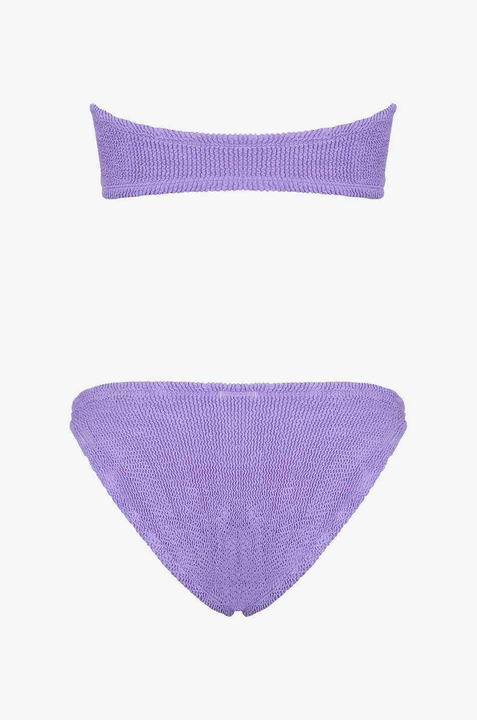 HUNZA G Jean seersucker two-piece swimsuit Women PURPLE 2
