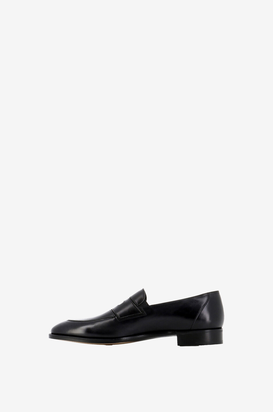 JOHN LOBB Montgomery brushed smooth leather loafers Men BLACK 3
