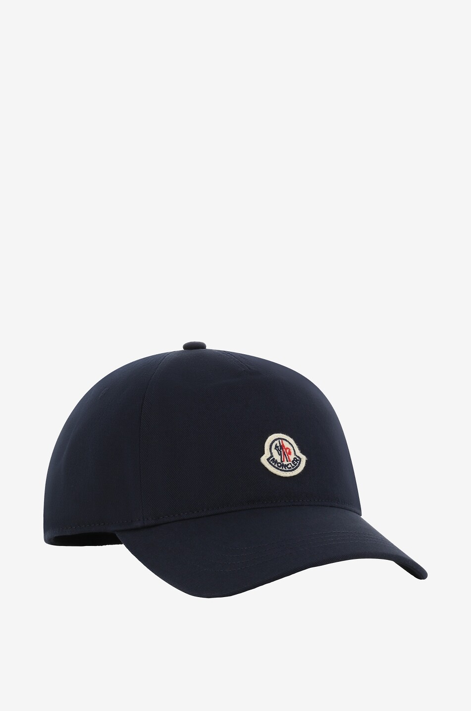 MONCLER Rooster logo patch adorned gabardine baseball cap Women MEDIUM BLUE 2