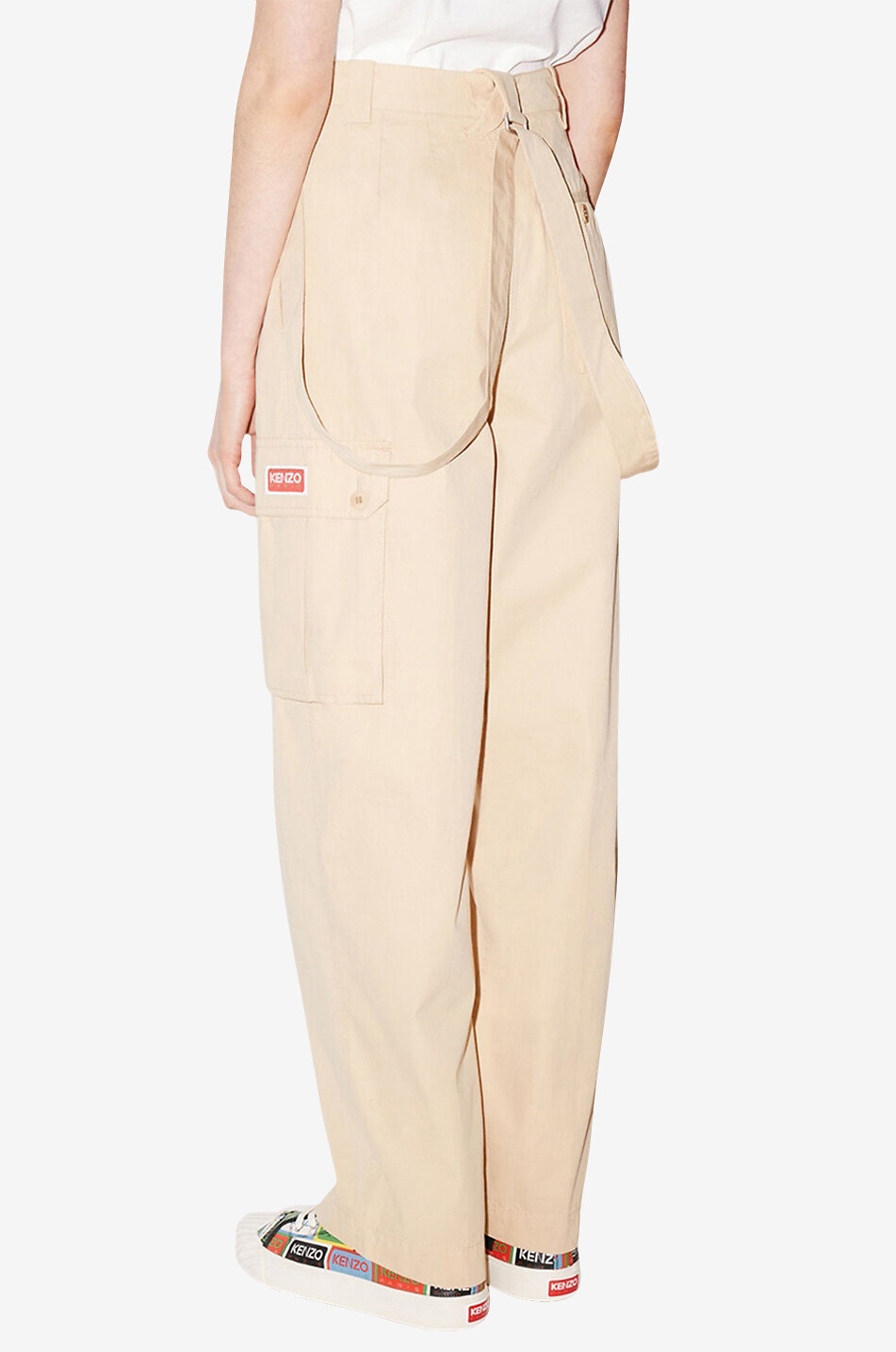 KENZO Cargohose mit Trägern aus Baumwolle Damen BEIGE 3