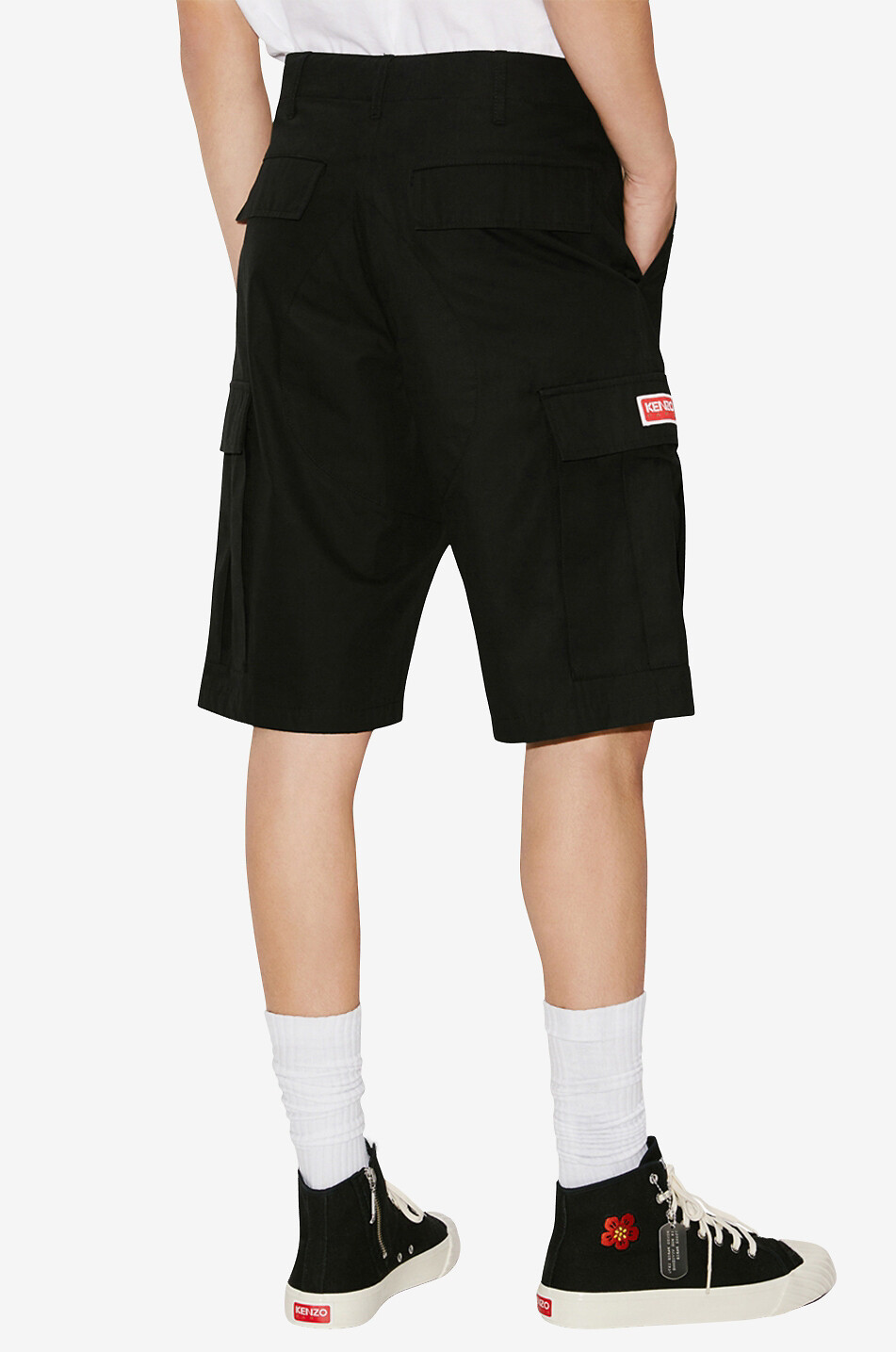 KENZO Cargoshorts aus Gabardine Herren SCHWARZ 4
