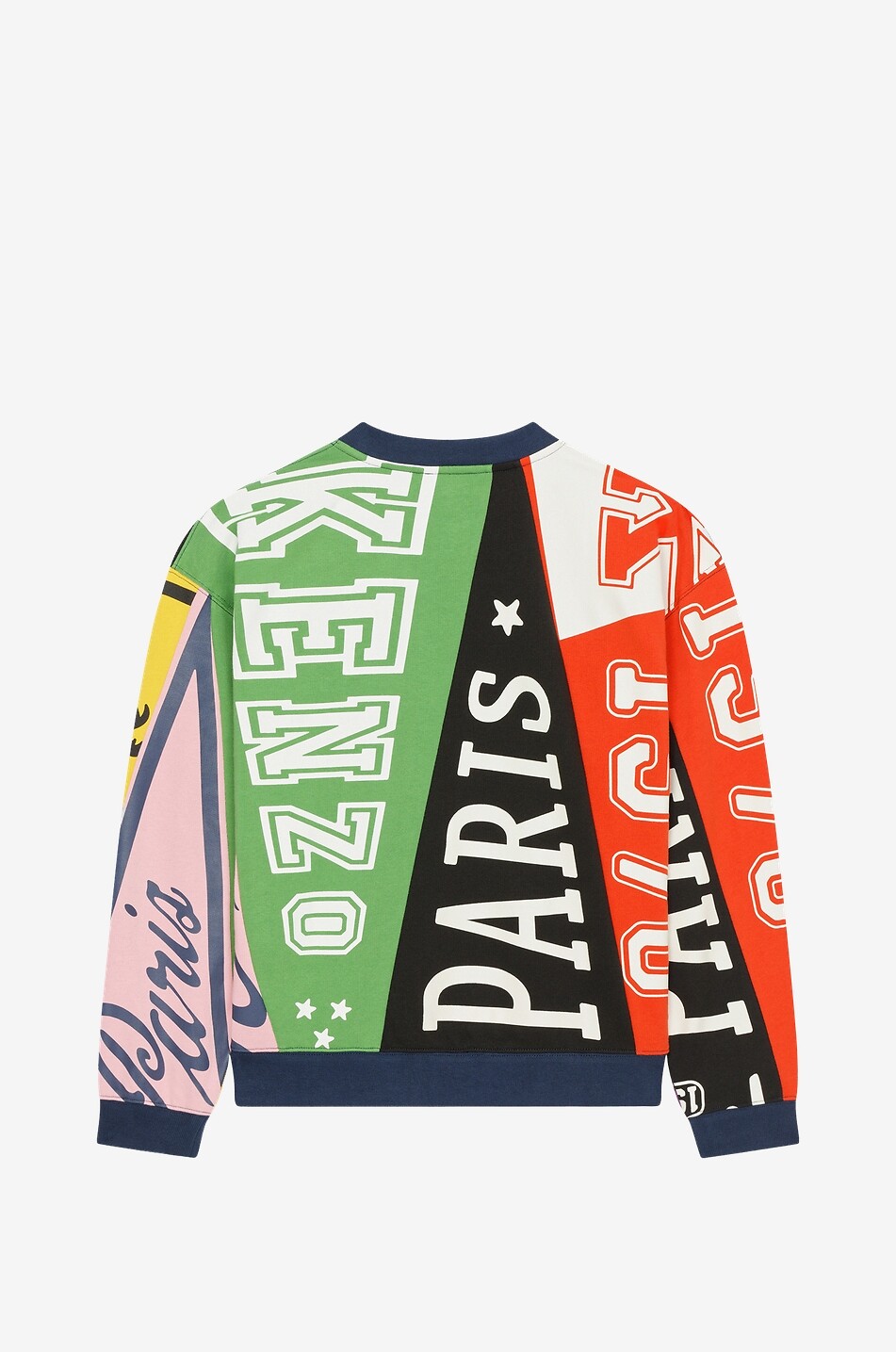 Sweat-shirt à col rond imprimé Kenzo Flag