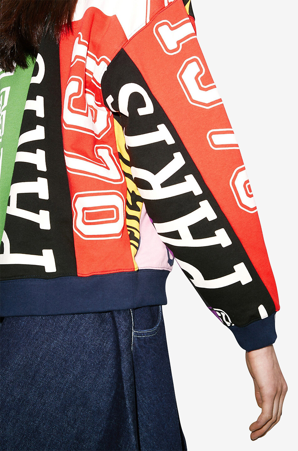 Sweat-shirt à col rond imprimé Kenzo Flag