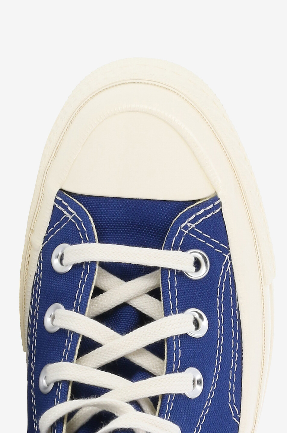 COMME DES GARCONS PLAY Hohe Schnürsneakers aus Segeltuch All Star New Big Heart Damen BLAU 5