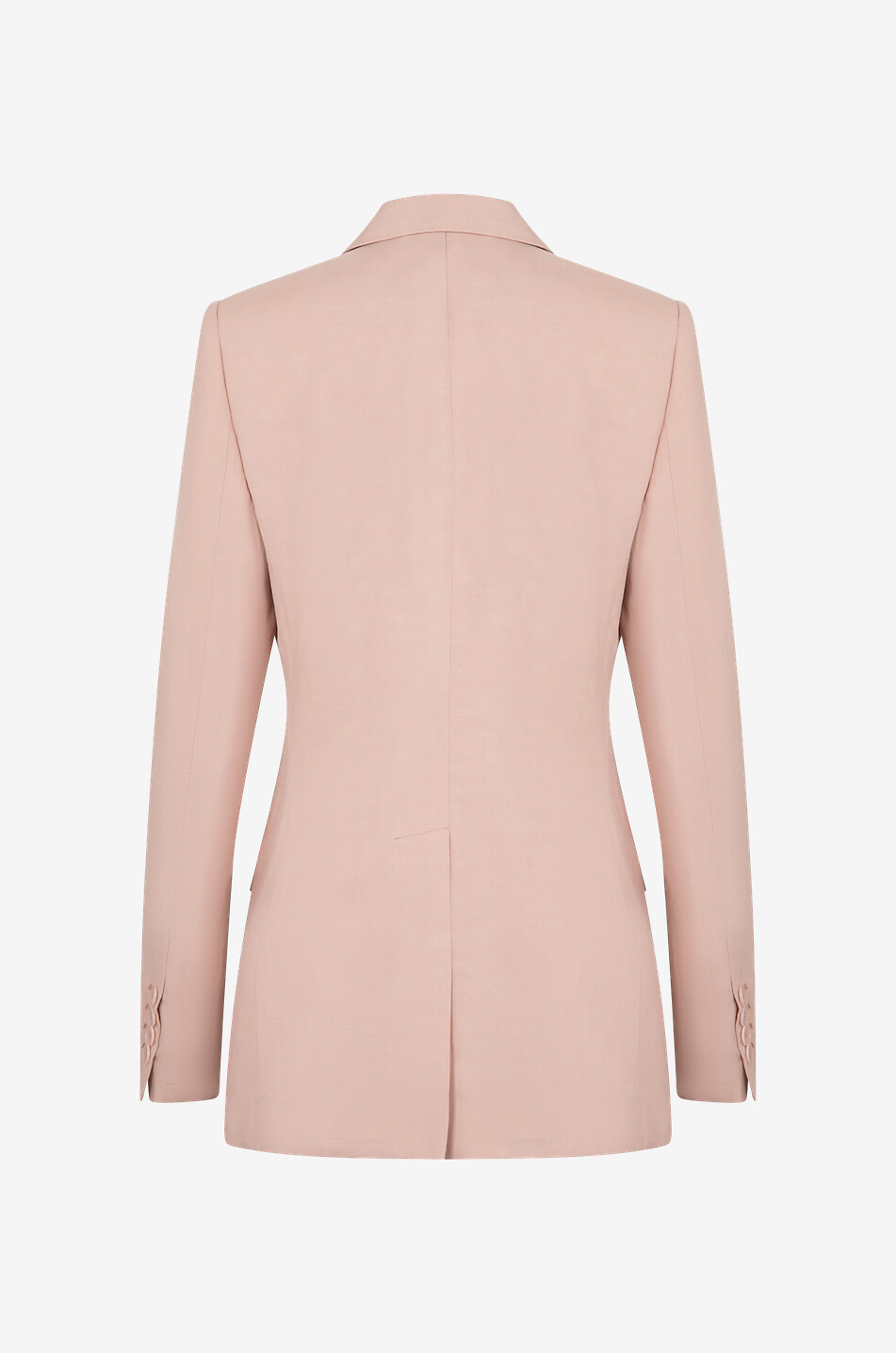 Sustainable viscose and linen single-breasted cinched blazer