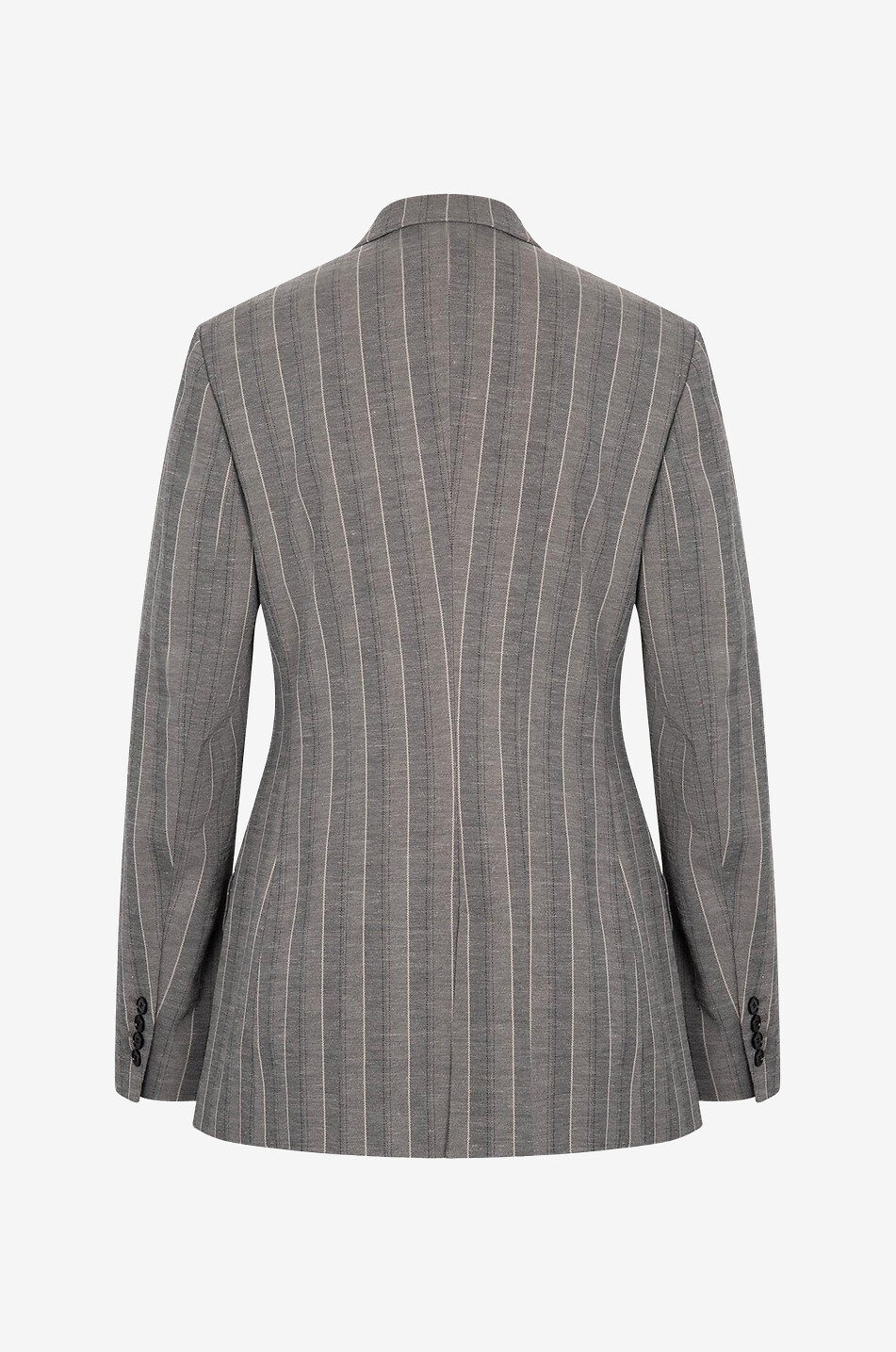 ISABEL MARANT Sheril double-breasted striped linen blazer Women GREY 2