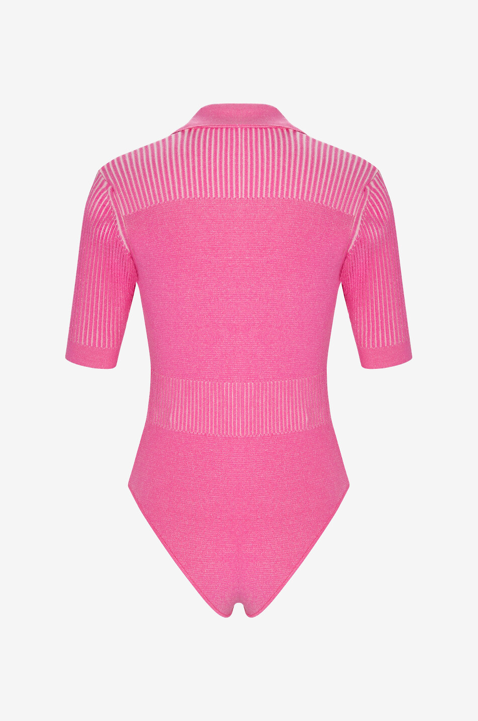 JACQUEMUS Le Body Yauco rib knit body suit Women PINK 2