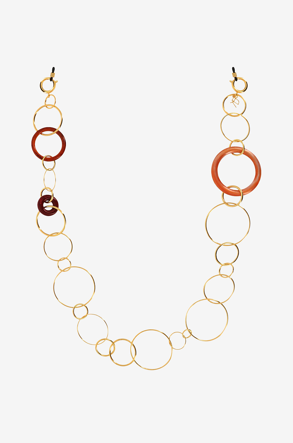 EMMANUELLE KHANH PARIS Brillenkette aus Messing und Acetat La Bulle Damen ORANGE 1