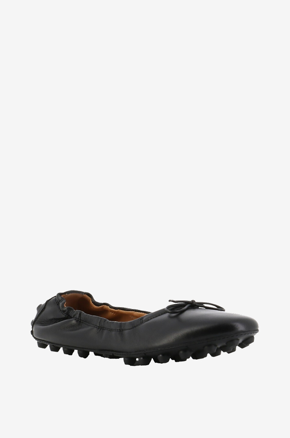 TOD'S Bubble nappa leather ballet flats with spikes Women BLACK 1