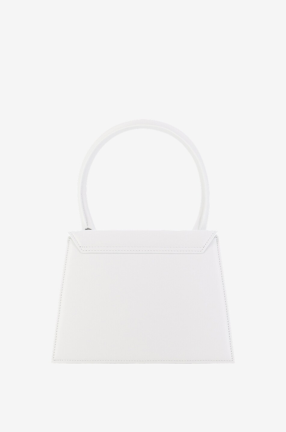 JACQUEMUS Sac à main en cuir lisse Le Grand Chiquito Femme BLANC 3