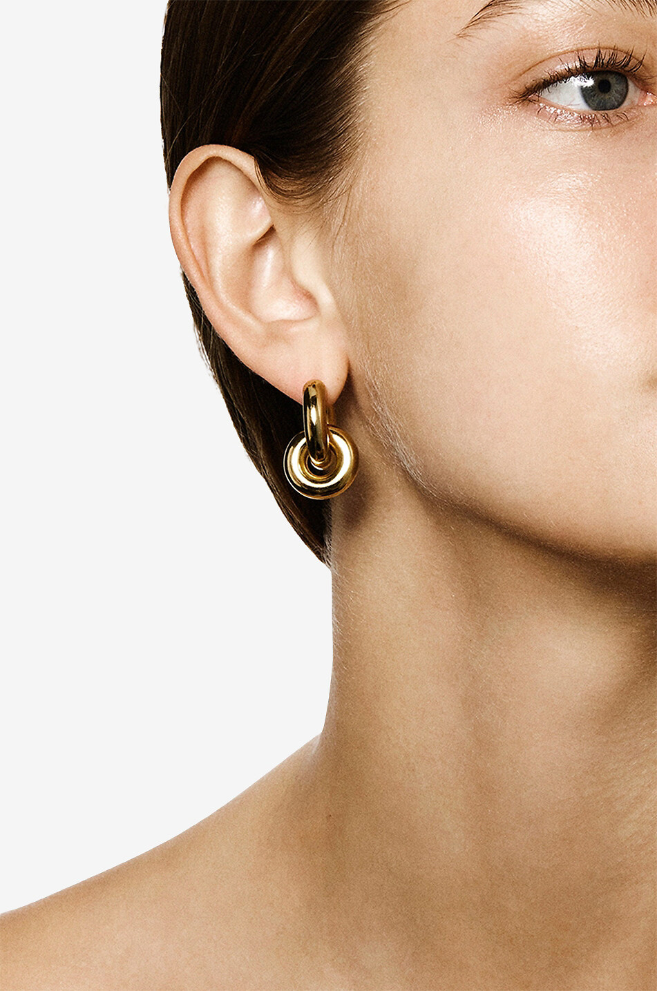 LIE STUDIO Verschlungene Creolen Esther Damen GOLDEN 3