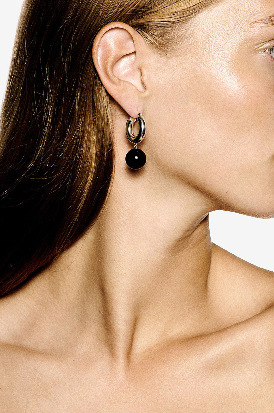 LIE STUDIO Créoles ornées de perles Charlotte Femme ARGENT 3