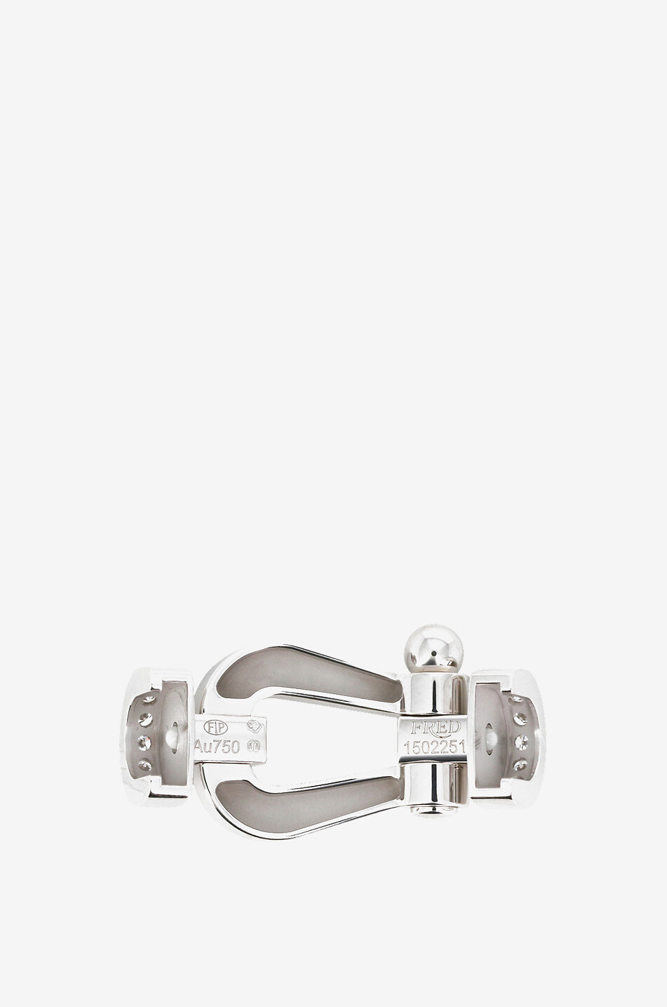 FRED PARIS Force 10 LM white gold and diamond bracelet buckle Women GREY 2
