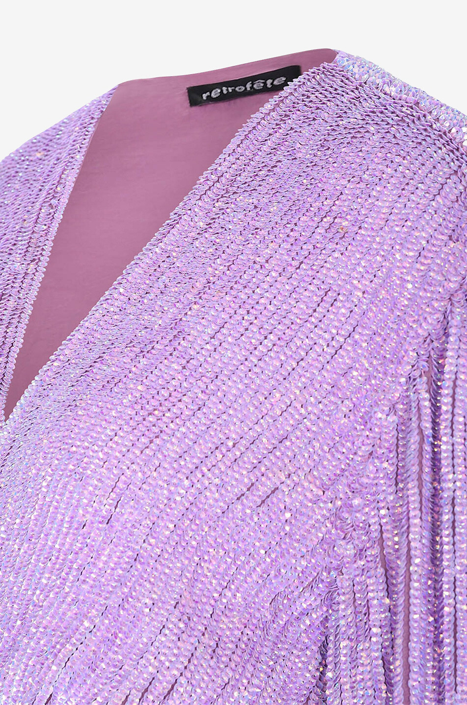 RETROFETE Mini-Wickelkleid mit Pailletten Gabrielle Robe Damen HELLVIOLETT 3