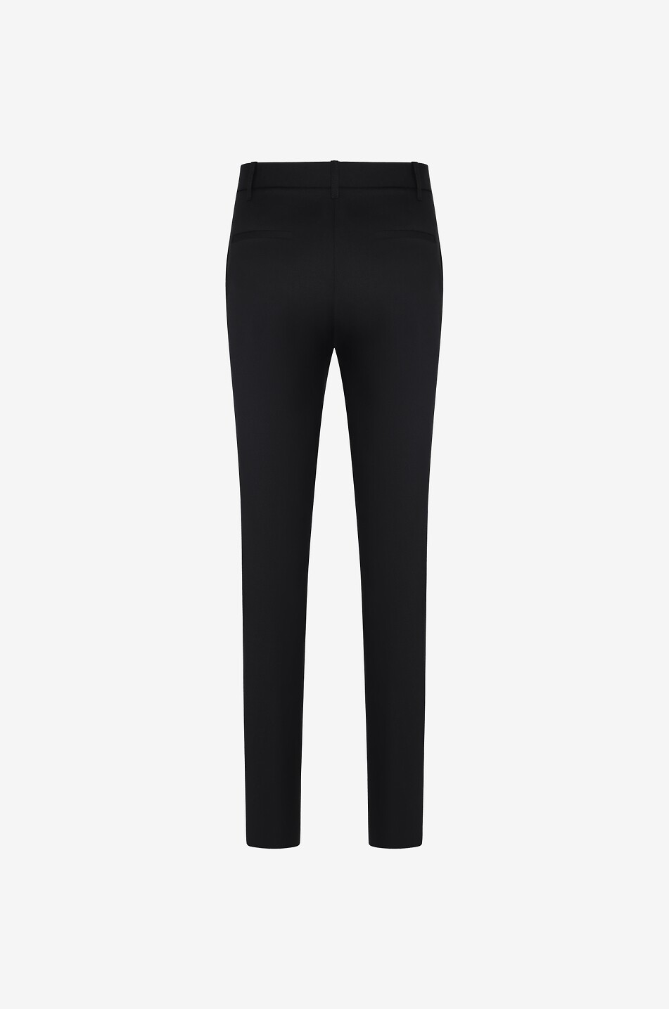 Wool blend twill cigarette trousers