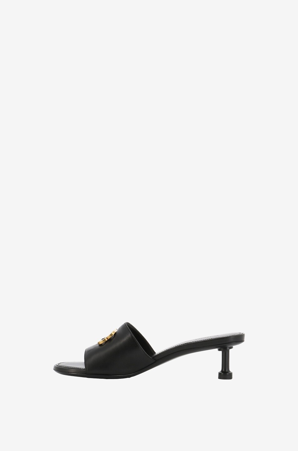 BALENCIAGA Mules en cuir nappa à petit talon Groupie 50 Femme NOIR 3