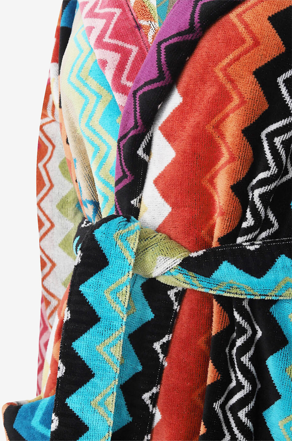 MISSONIHOME Giacomo zigzag patterned terry bathrobe Women MULTI COLOURED 3 3