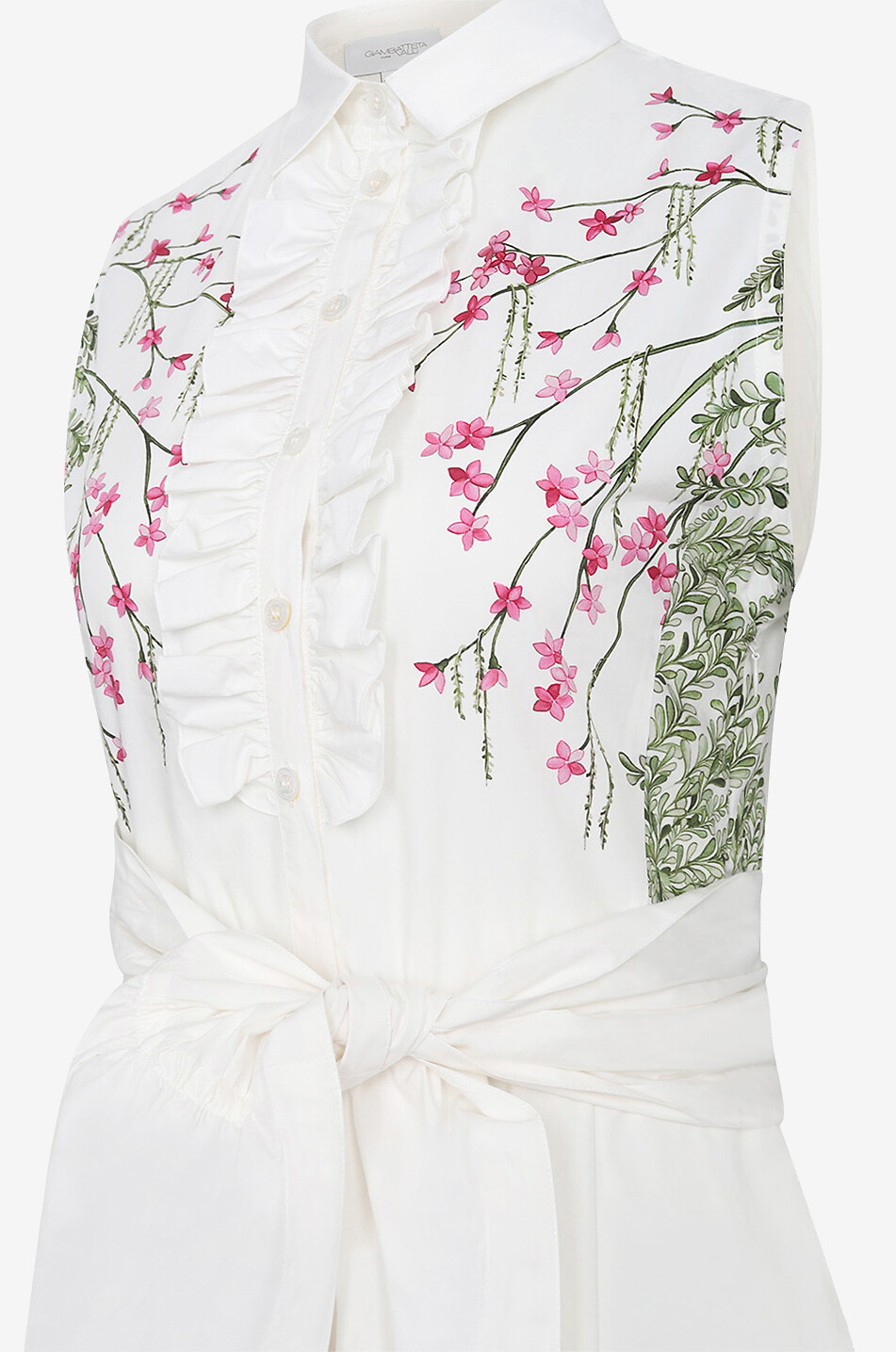 Ärmelloses Midikleid aus Popeline Floral Ramage