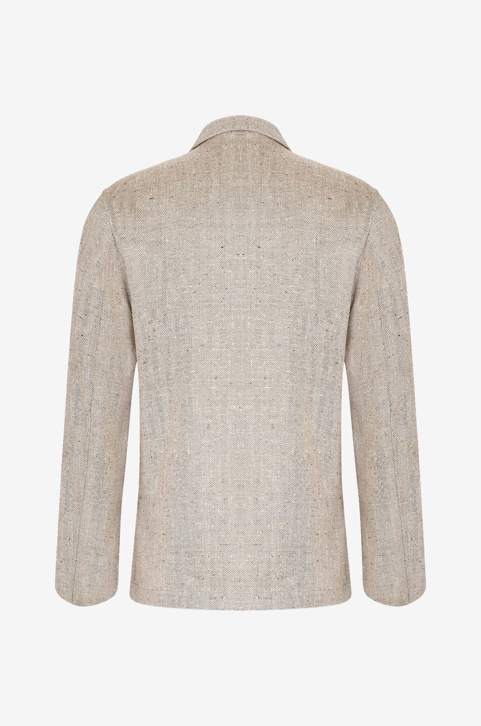 Melierter Blazer aus Seide und Leinen