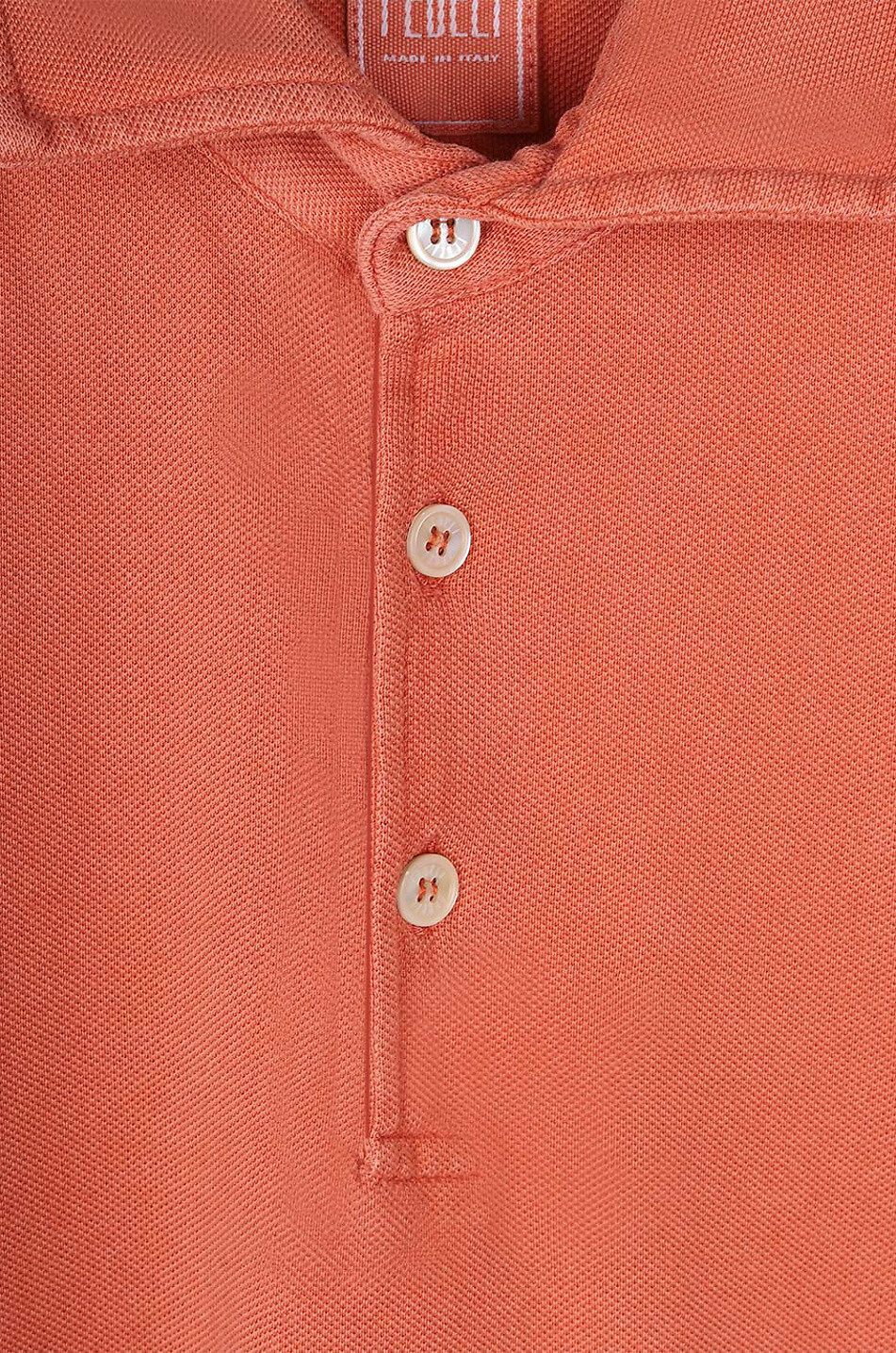 FEDELI Polo manches courtes en coton Tommy MM PI Homme ORANGE 3