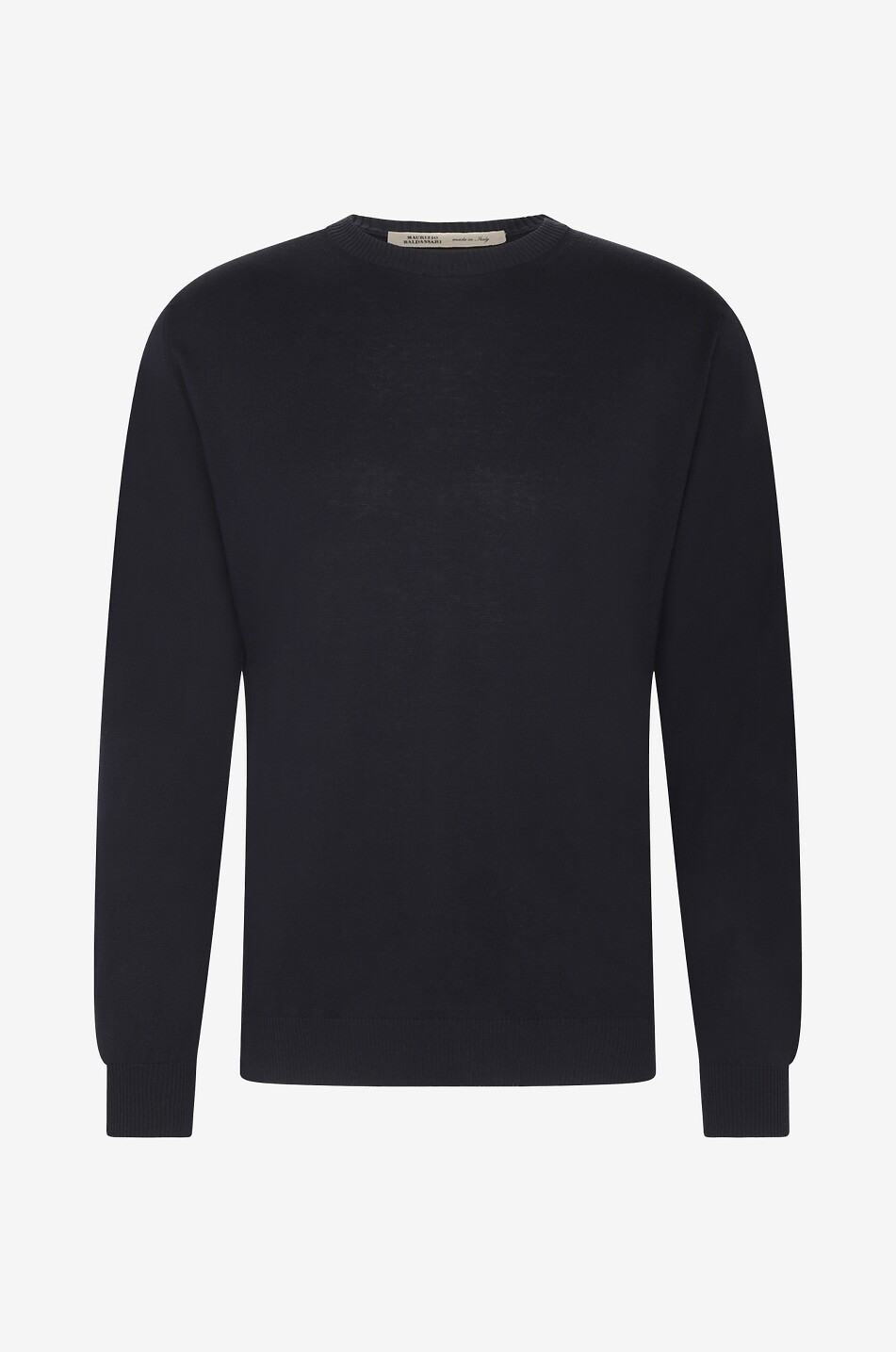 Pullover mit Rundhalsausschnitt aus Seide und Baumwolle