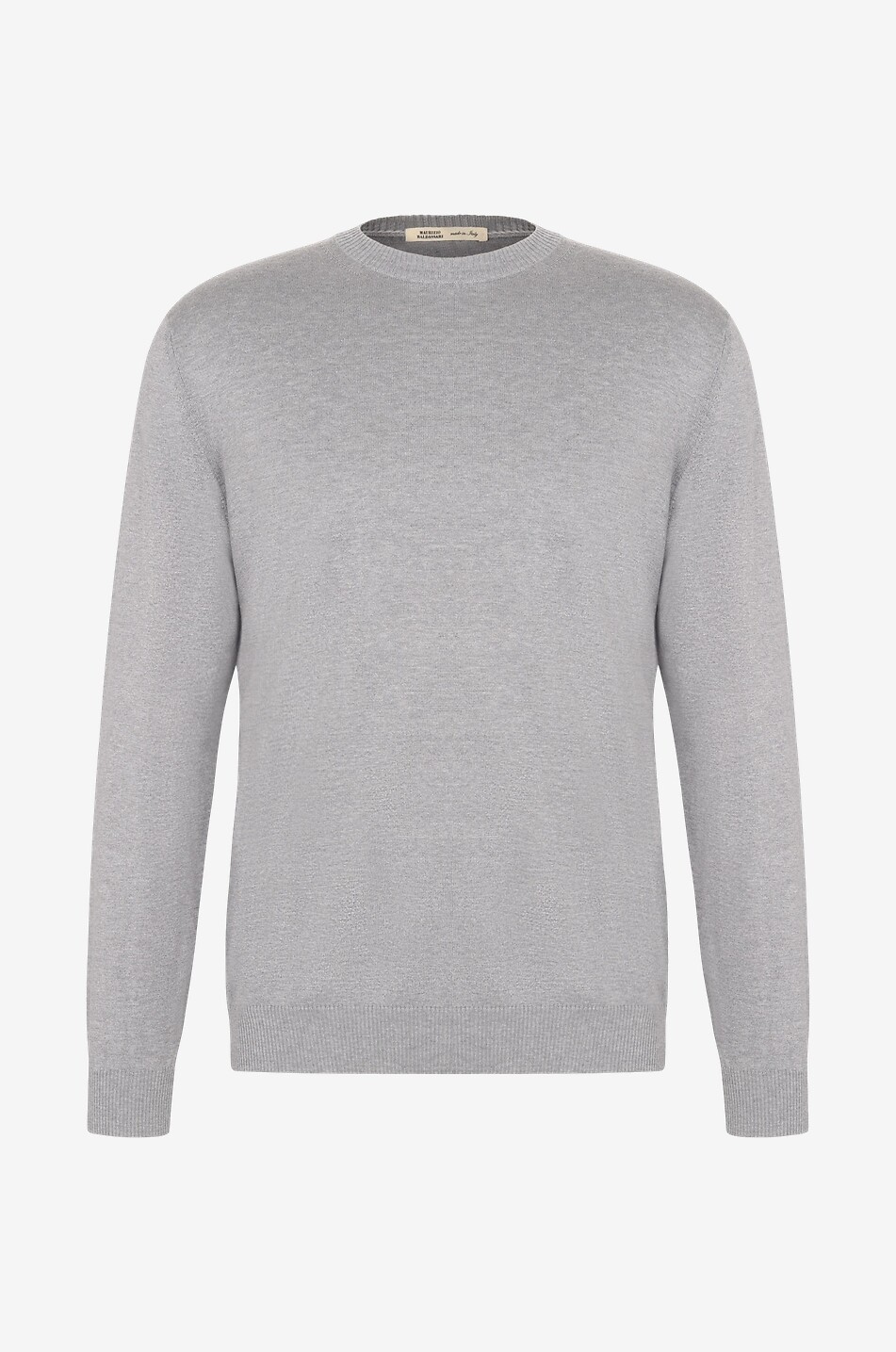 Pullover mit Rundhalsausschnitt aus Seide und Baumwolle