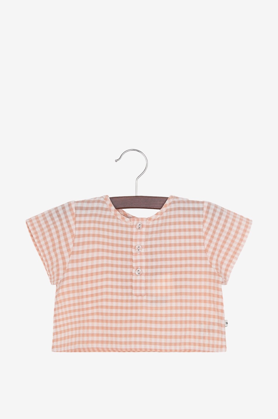 Petra short-sleeved baby checked shirt