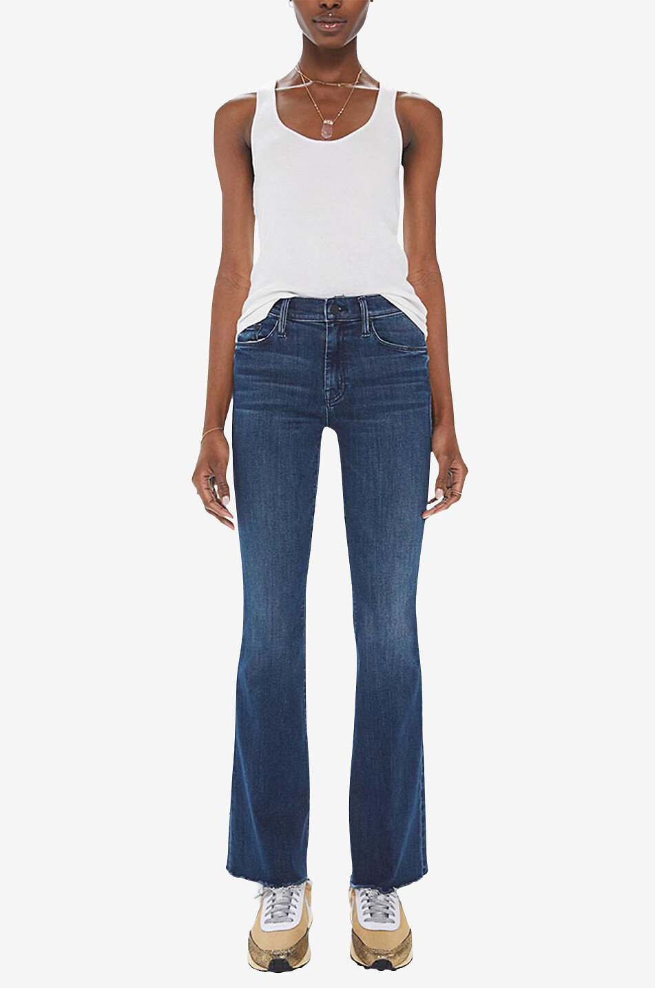 The Weekender Fray cotton bootcut jeans