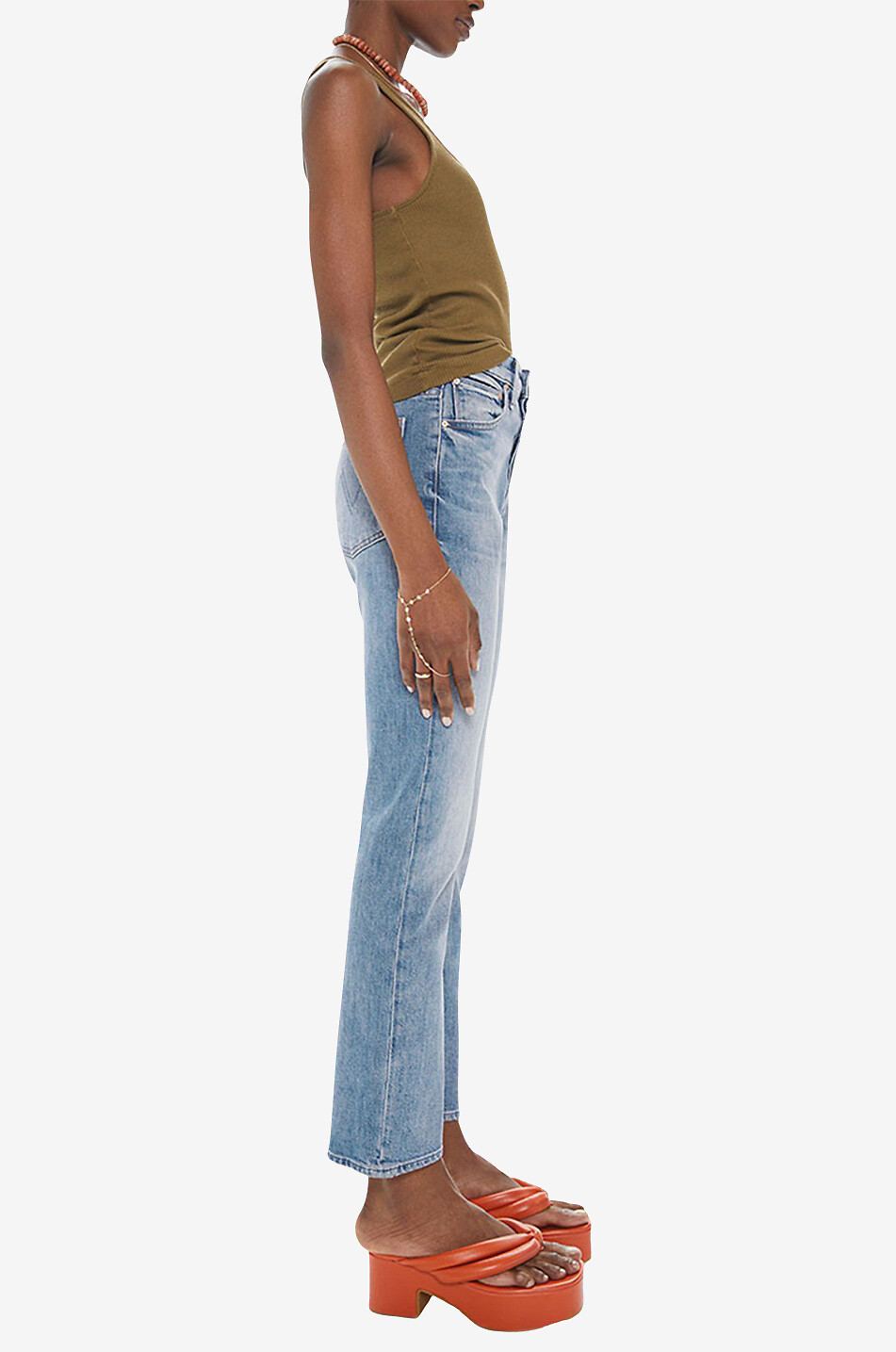 Jean droit en coton High Waisted Hiker Hover