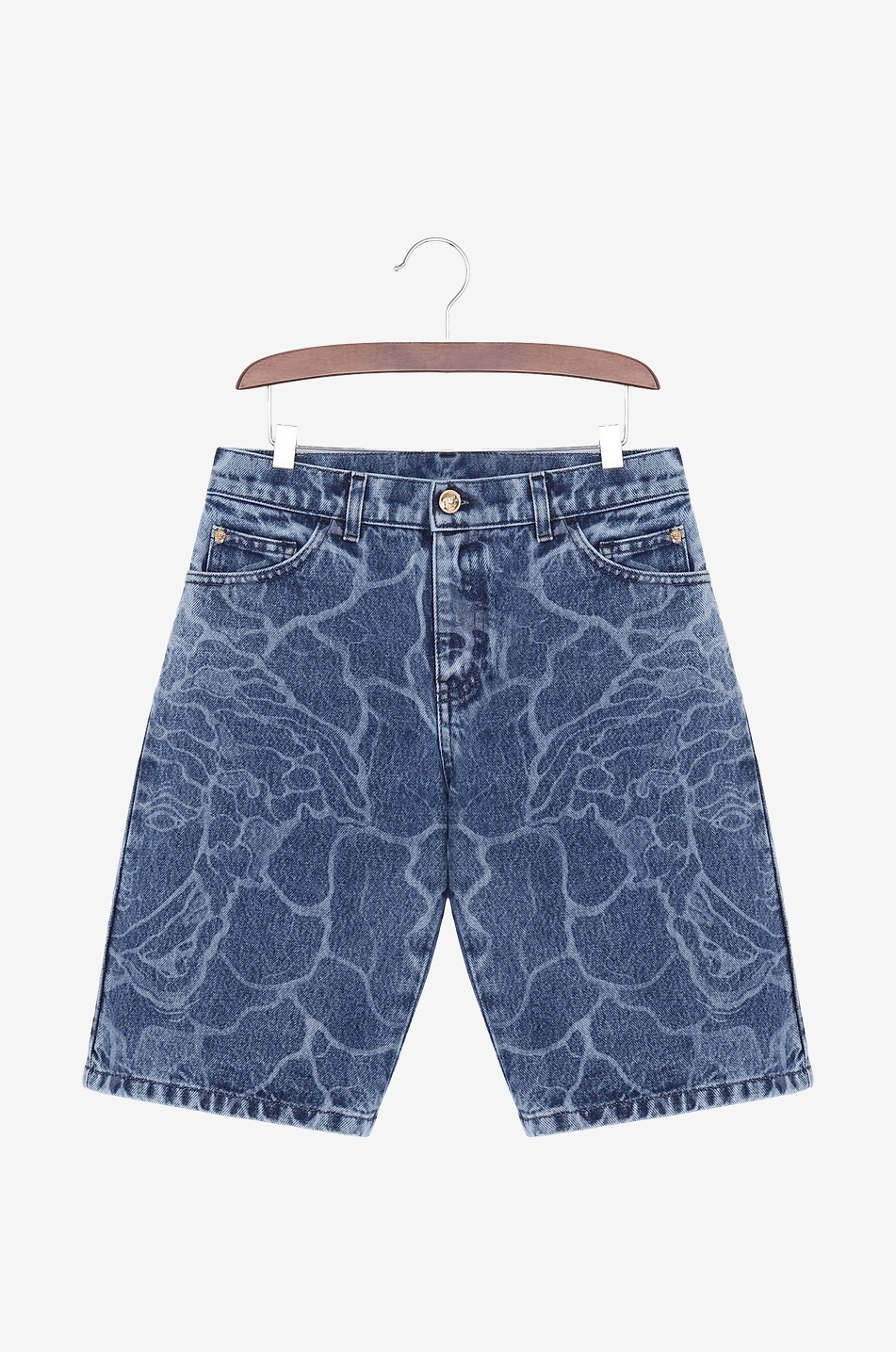 Medusa boy's faded denim shorts