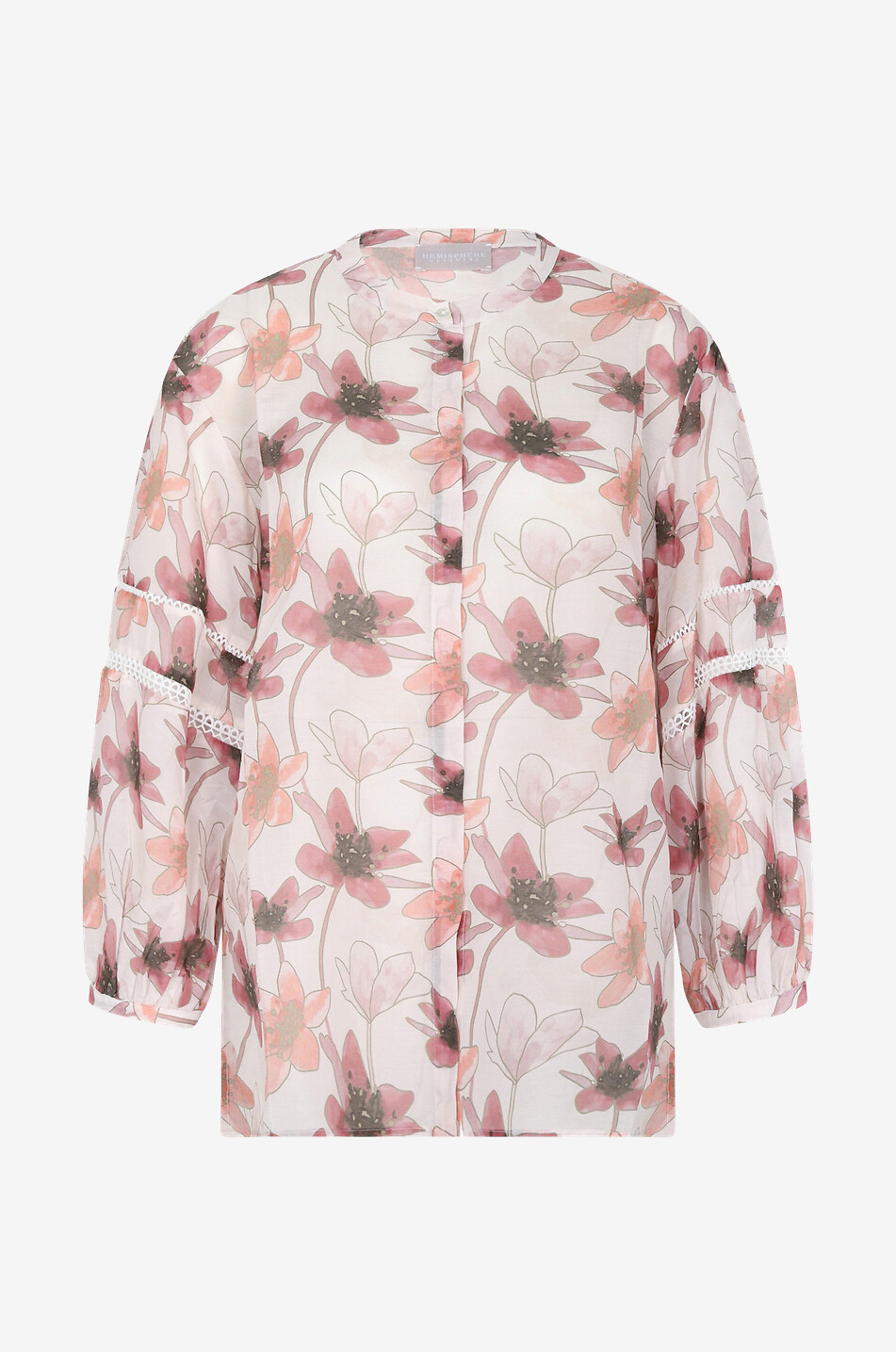 Langärmelige Bluse aus Baumwolle und Seide Limota