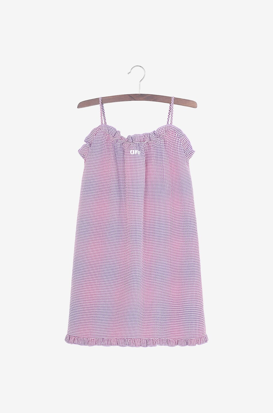 Mädchen-Trägerkleid aus Seersucker Off Stamp