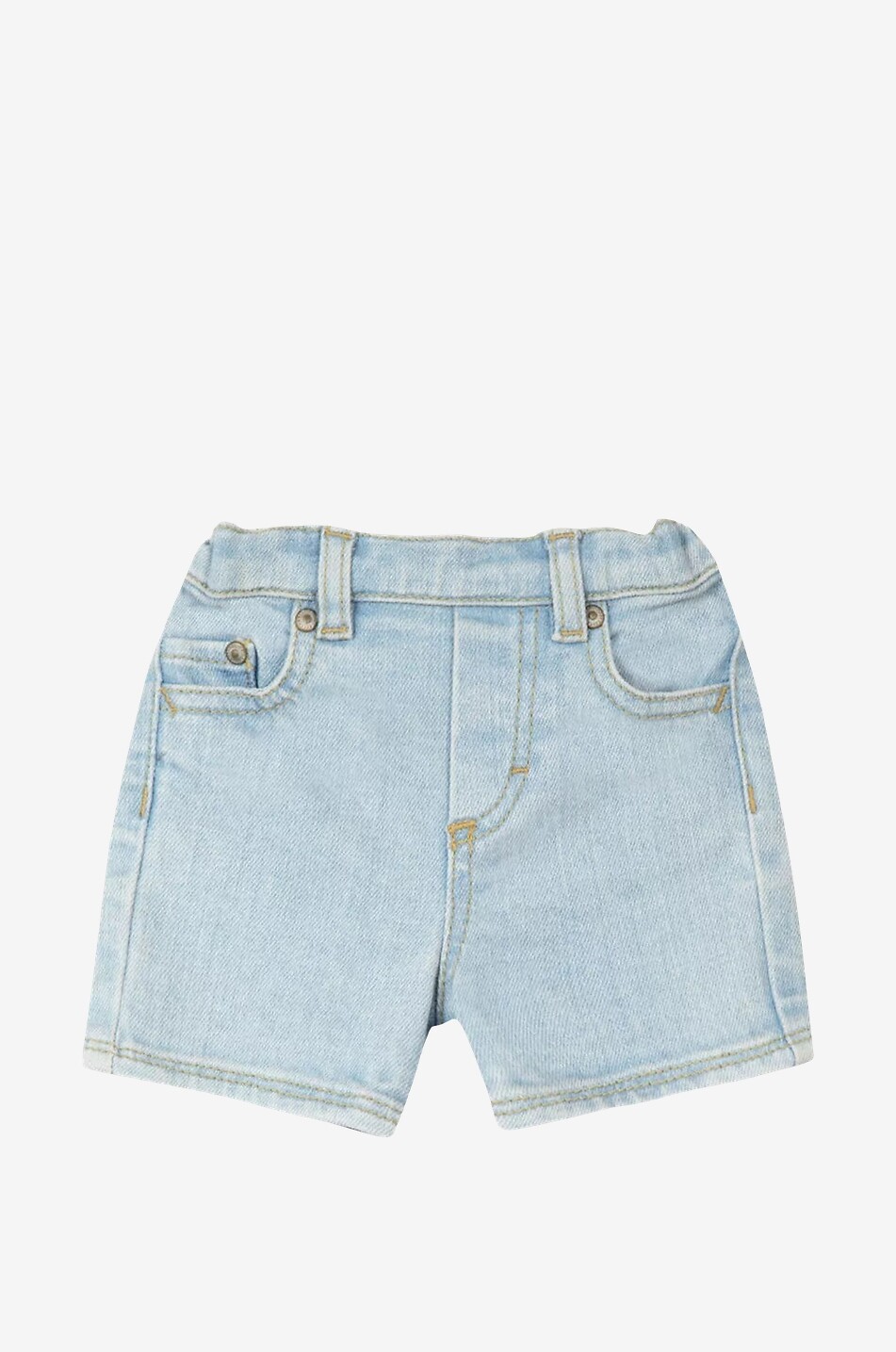 Light-washed baby denim shorts