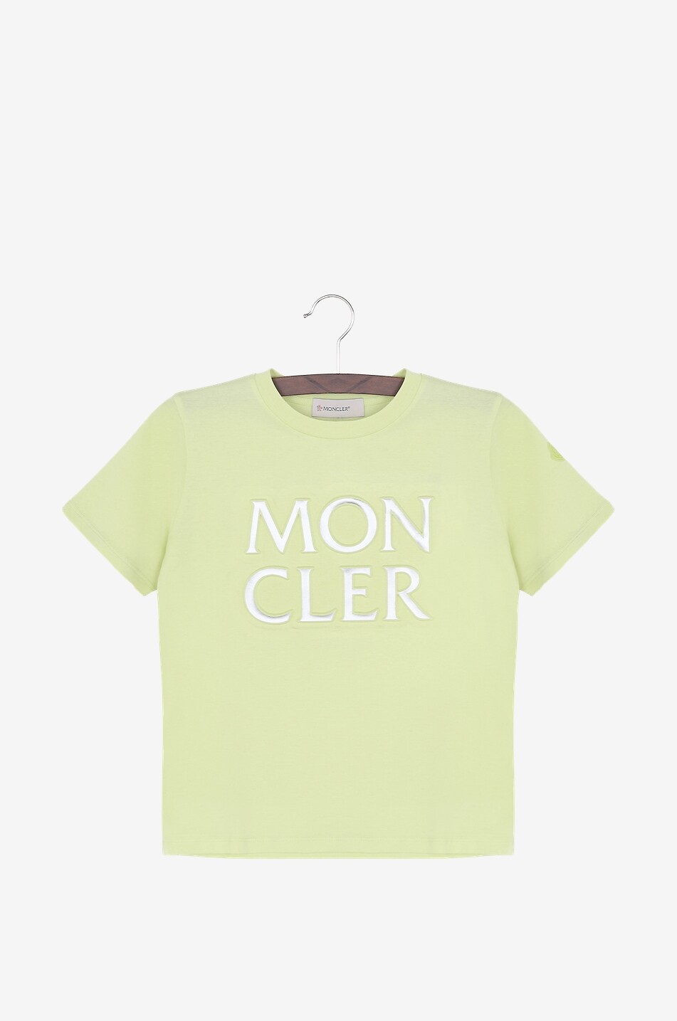 MONCLER Kurzarm-Kinder-T-Shirt mit Relief-Logo Mädchen GRÜN 1